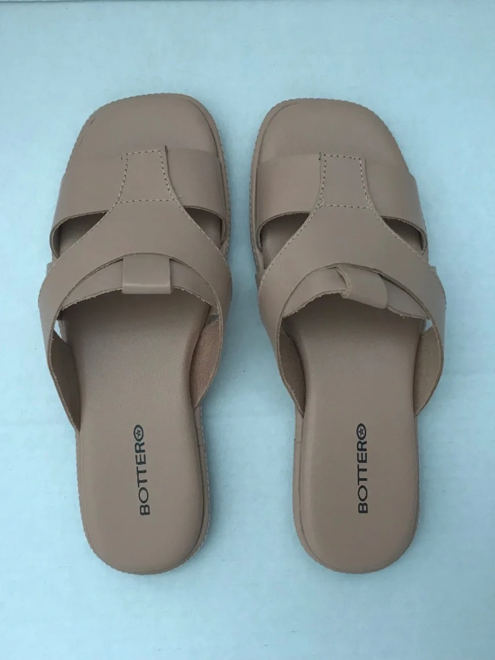 Slip On Flat Sandals BOTTERO Leather Size 7